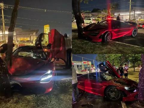 Motorista bate McLaren avaliada em 3 milh&otilde;es de reais e abandona ve&iacute;culo ap&oacute;s acidente em MS