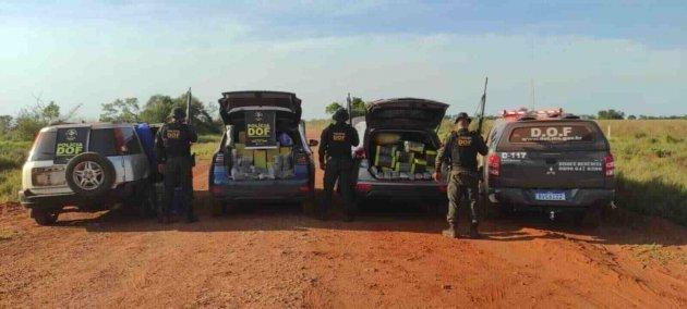 DOF intercepta mais de 2 toneladas de drogas em ve&iacute;culos roubados e tr&ecirc;s pessoas s&atilde;o detidas