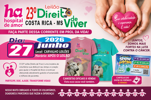 23º Leilão Direito de Viver mobiliza Costa Rica em prol do Hospital de Amor
