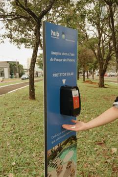 Parque dos Poderes passa a oferecer protetor solar gratuito aos fins de semana