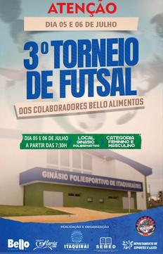 Itaquira&iacute; sedia 3&ordm; Torneio de Futsal dos Colaboradores da Bello Alimentos