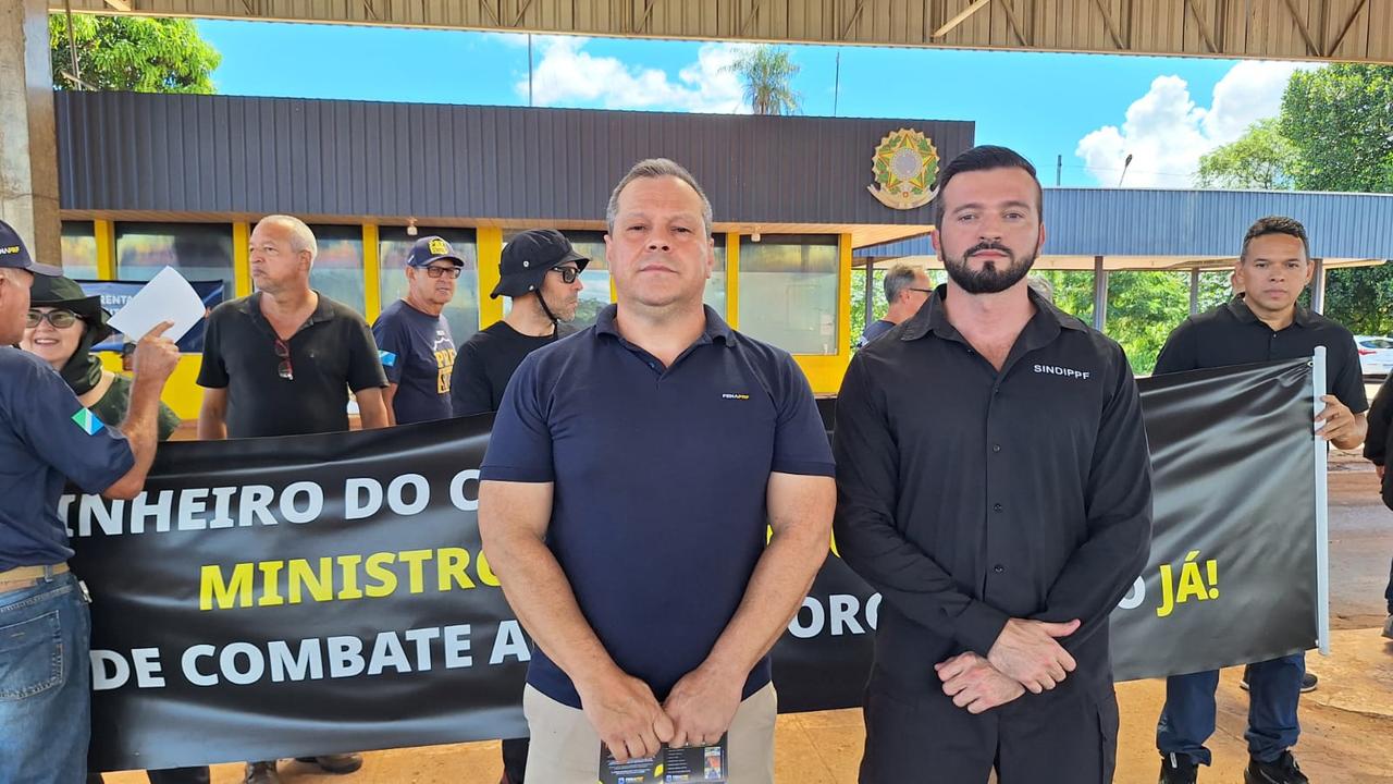 Seguran&ccedil;a na fronteira entra em pauta: agentes federais protestam por fundo financiado com dinheiro do crime