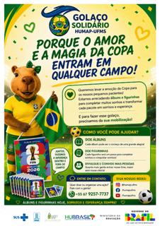 Golaço Solidário leva magia da Copa e arrecada doações para crianças internadas no Humap-UFMS