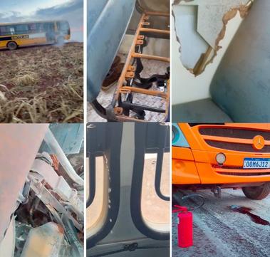 Em Costa Rica&comma; &ocirc;nibus escolar da zona rural pega fogo com 3 crian&ccedil;as dentro
