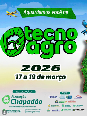 TecnoAgro 2026 acontece de 17 a 19 de março e projeta Chapadão do Sul como polo estratégico do agronegócio